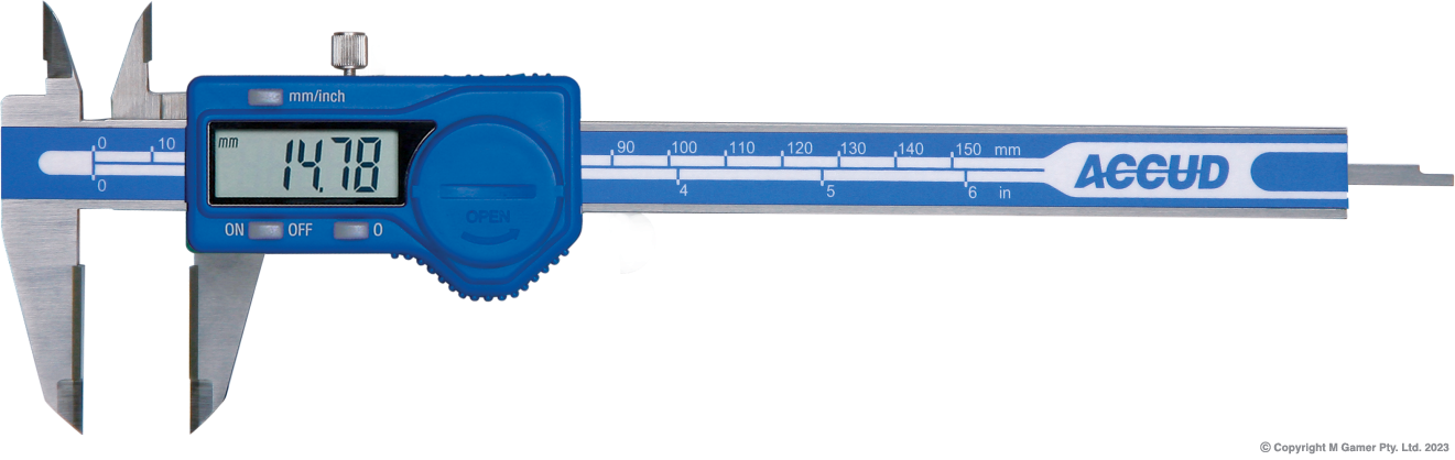 Digital Caliper with Carbide Tipped Jaws